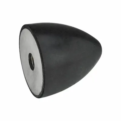 JW WINCO Vibration-Isolating Mount: Conical, Natural Rubber - Female x Non-Threaded Vibration-Isolating Mounts