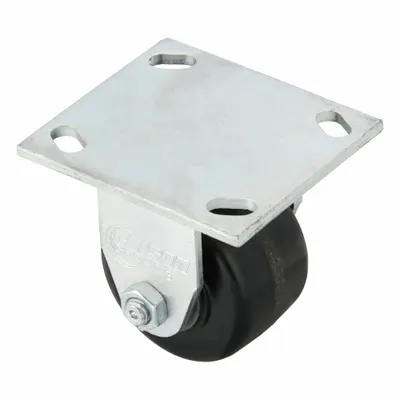 ALBION Plate Caster: Rigid, No Brake, Phenolic, 3 1/4 in Wheel Dia, 2 in Wheel Wd - Medium-Duty Plate Casters