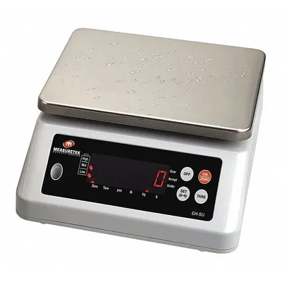 MEASURETEK Shipping Scale: 13.2 lb Wt Capacity - Imperial, 7 1/2 in Weighing Surface Dp - Compact Shipping Bench Scales
