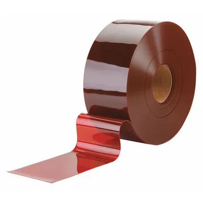 TMI Replacement Strips: 12 in Strip Wd, PVC, Smooth, Red, 0°F Min Op Temp, Roll - General Purpose Replacement Strips