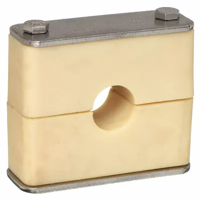 BEHRINGER PIPE SYSTEMS Beta Clamp: Smooth Bore, 316 Stainless Steel Clamp, Santoprene Cushion (MPN SBX6150-SP) - Smooth-Core Beta Clamps