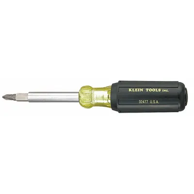 KLEIN TOOLS Multi-Bit Screwdriver: Phillips/Slotted/Square/Torx Tip, 8 Tips - General Purpose Multi-Bit Screwdrivers