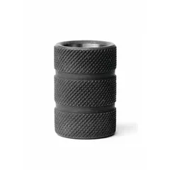 Metric standard-wall drill bushing with diamond groove pattern to prevent rotation in jigs and fixtures. Inside diameter 3.00 mm with tolerance +0.0001 in /+0.0004 in, outside diameter 1/4 in with tolerance +0.0250 in /+0.0100 in, overall length 1/2 in. Used for guiding drill bits in metalworking and machining operations.