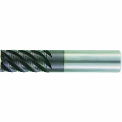 This 3/4" diameter, 4-flute carbide roughing end mill features a corner-radius design and AlTiN coating. With a 1-1/2" length of cut and 4" overall length, it is suited for aggressive material removal in roughing operations on stainless steel and super alloys. Typical applications include heavy stock removal in milling tasks where high feed rates are required.