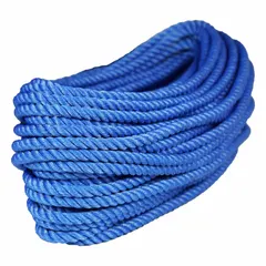 Static twisted polyester rope with 1/2 in diameter and 1,150 lb working load limit. Suitable for rigging, climbing, work positioning, rescue systems, and load securing where low stretch and high strength are required.