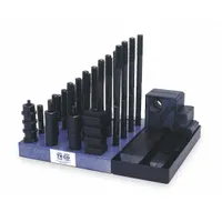TE-CO Clamping Kit: For 9/16 in T-Slot, 1/2"-13 Stud, 50 Pc, 1 1/2 in Step Block Wd (MPN 20211)