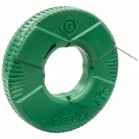 GREENLEE Steel Fish Tape: 240 ft Lg, Flat Tape Shape, Formed Hook End Style, 13 in Case Dia (MPN FTXS-240)