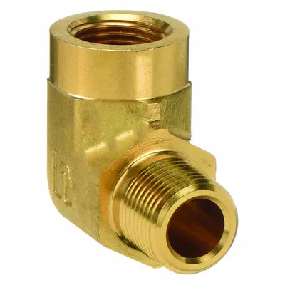 PARKER Metal Pipe Elbow: 90° Elbow, 3/8 in x 3/8 in - Threaded High-Pressure Pipe Fittings