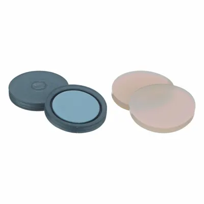 WHEATON Lab Bottle Caps: 13 mm Dia, Blue, Aluminum, Unlined, 100 Closures Included - Flip Cap Bottle Caps