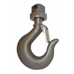Replacement bottom hook assembly for Lodestar series electric chain hoists. Includes a latch for secure load attachment. Compatible with hoists rated for 4,000 lb load capacity. Used in industrial lifting and material handling applications.