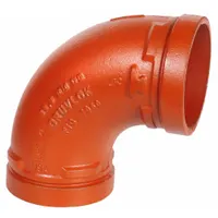 GRUVLOK Metal Pipe Elbow: 90° Elbow, 1 1/4 in x 1 1/4 in, Ductile Iron, 300 psi @ 150° F (MPN 0390014199)