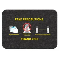 PIG Floor Sign Mat: 2 ft x 17 in, 2 ft Overall Wd, 17 in Overall Lg, Drying, Smooth, Black, 4 PK (MPN GMM21003-BK)