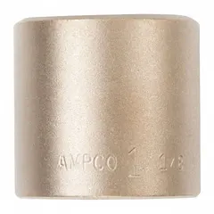 This non-sparking hand socket is designed for use in hazardous environments where sparks from steel tools could ignite flammable gases, vapors, or dust. It features a 1 in drive, 40 mm socket size, and 6-point standard configuration. The socket is unfinished and not tether capable.