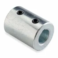 DAYTON Rigid Shaft Coupling: 1/4 in Bore Dia 1, 1/4 in Bore Dia 2, For Round Shaft Type, Round, Inch