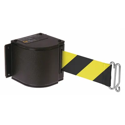 LAVI Warehouse Quick Mount Retractable Belt Barrier: Quick Mount, 18 ft Belt Lg - Rack-Mount Retractable Belt Barriers