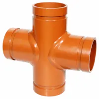 GRUVLOK Metal Pipe Cross: Cross, 6 in x 6 in x 6 in x 6 in, Carbon Steel, EPDM Seal, 300 psi @ 150°F (MPN 0390024180)