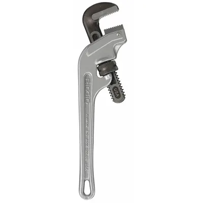 RIDGID End Pipe Wrench: 2 in Jaw Capacity, Serrated, 14 in Overall Lg, I-Beam - End Pipe Wrenches