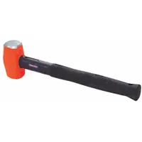 Steel Drilling Hammer: Steel Handle, 2 1/2 lb Head Wt, 1 5/8 in Dia, 16 in Overall Lg, Round Shape (MPN 39CF10)