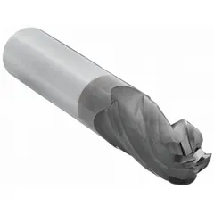 General purpose carbide ball end mill with TiCN coating and 4 flutes. Mill diameter 5/8", length of cut 1-1/4", overall length 3-1/2". Used for 3D contouring, slotting, and profiling in mold and die work, producing smooth curved surfaces and fillets.