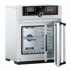 Forced-air refrigerated incubator with 1.13 cu ft capacity. Digital controller maintains temperature accuracy of +/-0.1°C. Dimensions: 23 5/8 in x 23 in x 27 3/4 in. Suitable for controlled-temperature storage and cultivation of samples, cultures, and tests in laboratory and industrial environments.