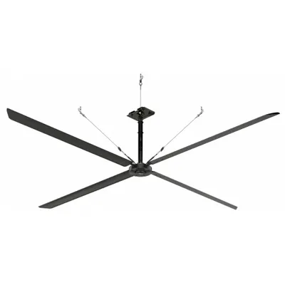 HUNTER INDUSTRIAL Ceiling Fan: 125,819 cfm Airflow, 18 ft Blade Dia, Variable Speeds, 240V AC - Industrial HVLS Ceiling Fans