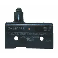 OMRON Snap Action Switch: Plunger Actuator, 1NO/1NC, Solder (MPN Z-15GS55)