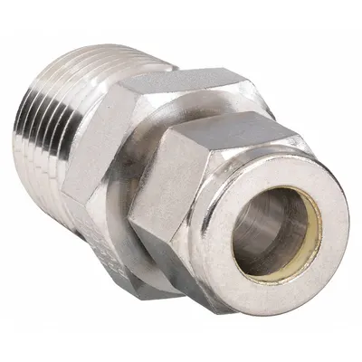 PARKER Double-Ferrule Stainless Steel Compression x MNPT Adapter - Double-Ferrule Stainless Steel Fittings