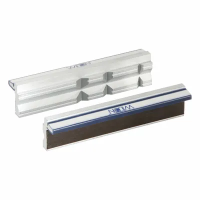 WILTON Magnetic Jaw Cap: Aluminum, For 5 1/2 in Vise Jaw Wd, 5 1/2 in Jaw Cap Wd - Magnetic Vise Jaw Caps