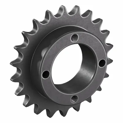 TSUBAKI Sprocket: For 40 Chain, 22 Teeth, 3.513 in Pitch Dia, 3.778 in Outside Dia - Size 40 Bushed-Bore Roller Chain Sprockets