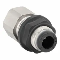 LEGRIS Push-Fit Adapter Fitting: 3/8 mm Pipe x 6 mm OD Size, BSPP x Push-to-Connect, Brass, Silver (MPN 3136 06 17)