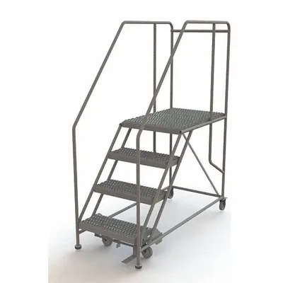TRI-ARC Mobile Work Platform: 3.3 ft Platform Ht - Max, 24 in x 35 in, Steel - Manual-Lock Rolling Single-Access Platforms