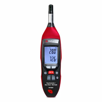 TRIPLETT Digital Psychrometer: Onboard, Ambient Temp/Dew Point/Humidity/Wet Bulb - Standard Temperature & Humidity Meters