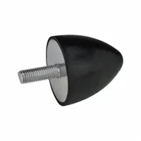 JW WINCO Vibration-Isolating Mount: Conical, Natural Rubber, Male x Non-Threaded Style (MPN 453-35-40-M8-S-55)