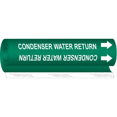 BRADY Condenser Water Return Wrap-Around Pipe Marker - Condenser Water Return Wrap-Around Pipe Markers