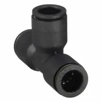 LEGRIS Push-Fit Tee Fitting: 10 mm OD x 10 mm OD x 10 mm OD Size, 53 mm Overall Lg, Black, 10 PK (MPN 3104 10 00)