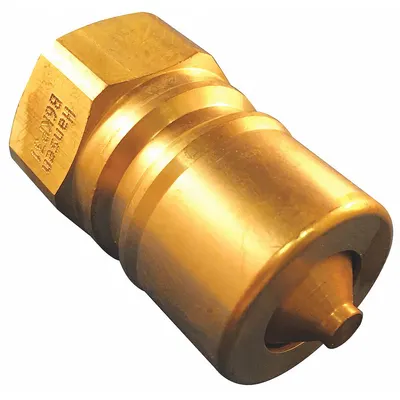 HANSEN Hydraulic Quick Connect Hose Coupling: 1 in Coupling Size, Brass - HK Series Hydraulic Quick-Connect Coupling Plugs