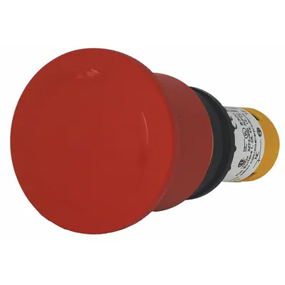 EATON Emergency Stop Push Button: Non-Illuminated, Mushroom Head Profile, Non-Metallic - Mushroom-Head Push Buttons