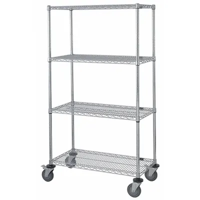 OEM APPROVED VENDOR GAWRC63-2436S Corrosion-Resistant Mobile Wire Shelving Unit - Corrosion-Resistant Mobile Wire Shelving for Harsh Environments
