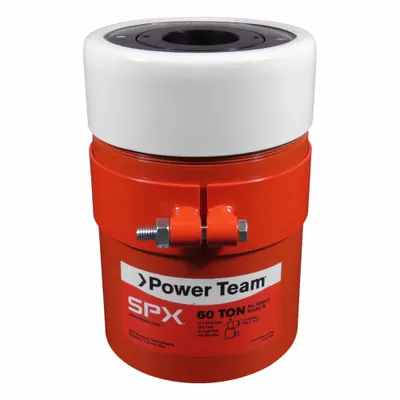 POWER TEAM Hollow Hydraulic Rams: 60 ton Nominal Capacity, 3 in Nominal Stroke Lg - Lightweight Hollow Rams