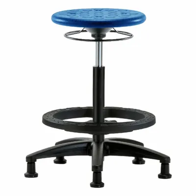 OEM Stool: Polyurethane, Ht Range 22 in to 32 in, 13 in Seat Wd, 13 in Seat Dp - Polyurethane Lab Stools