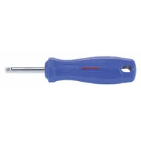 WESTWARD Socket Driver: 1/4 in Drive Size, 6 3/4 in Overall Lg, Cushion Grip, Alloy Steel, Chrome
