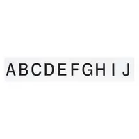 Letter Label Set: 1 in Character Ht, Indoor/Outdoor, Non-Reflective, Gothic, Black, A to Z, 25 PK (MPN 9713-LTR KIT)