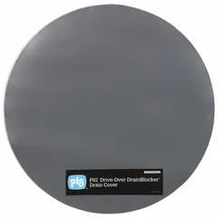 This polyurethane drain cover seals drains up to 14 inches in diameter, forming a self-sealing barrier against spills, debris, and odors. The 20-inch diameter, 3/8-inch thick gray cover is designed for drive-over applications in areas such as loading docks, maintenance bays, and industrial floors.