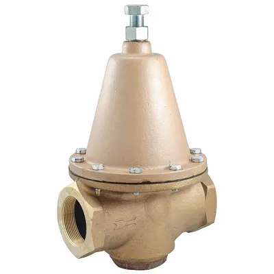 Watts Water Pressure Regulator: FNPT x FNPT, 3 in Pipe Size, Brass, 25 psi to 75 psi - Standard Capacity Water Pressure Regulators