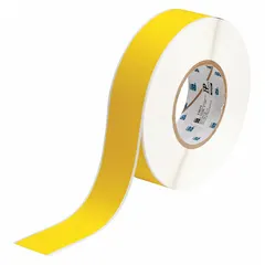 Continuous label roll made of polyvinyl fluoride, printed black on yellow. Designed for wire gauges from 28 AWG to 20 AWG. Compatible with i7100 printer series and requires R4307 ribbon. Used for permanent identification of wires in industrial settings.