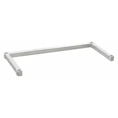 This U-brace is fabricated from 13-gauge aluminum with an unfinished silver finish. It measures 60 inches in length, 24 inches in width, and 2 inches in depth. Designed to reinforce standard metal shelving units, it provides lateral stability and load support in industrial storage environments.