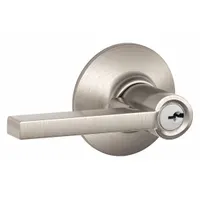 SCHLAGE Door Lockset: Office Lever Locksets, Nickel (MPN F51A LAT 619)