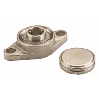 NTN 2 Bolt Flange Bearing: Radial Ball, 1 1/2 in Bore, SS, Set Screws, 6 49/64 in Lg, 2 1/32 in Wd (MPN SUCFL208-24CCFG1)