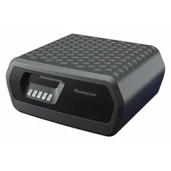 This free-standing security safe offers 0.36 cu ft of storage capacity with a steel body measuring 19 1/4 cm H x 41 7/8 cm W x 37 1/2 cm D. It is fire rated and flame/fire resistant, providing protection for documents and valuables in home or office environments. The safe features a mechanical combination lock and has zero locking bolts.