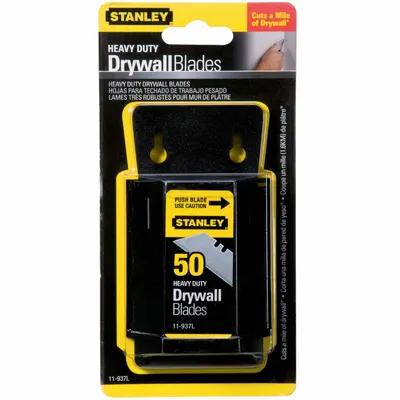 STANLEY Utility Blade: 2 3/8 in Blade Lg, 3/4 in Blade Wd, 0.024 in Blade Thick - Straight-Edge Standard-Tip Replacement Utility Blades